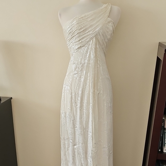 Alex Evenings Cream One Shoulder Dress - Picture 2 of 8